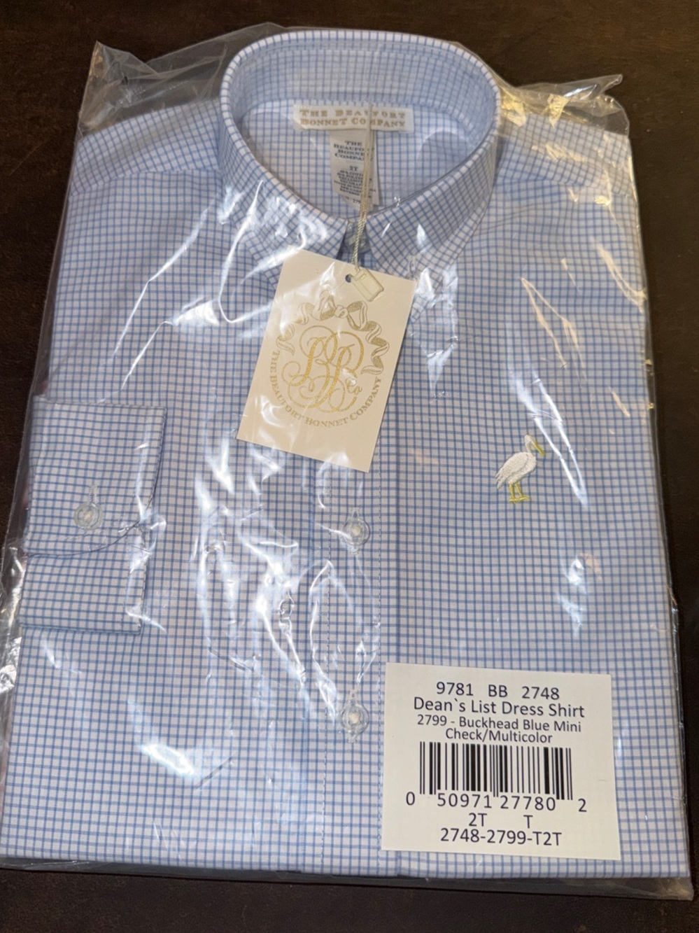 The Beaufort Bonnet Company Dean's List Dress Shirt - Blue Mini Check
